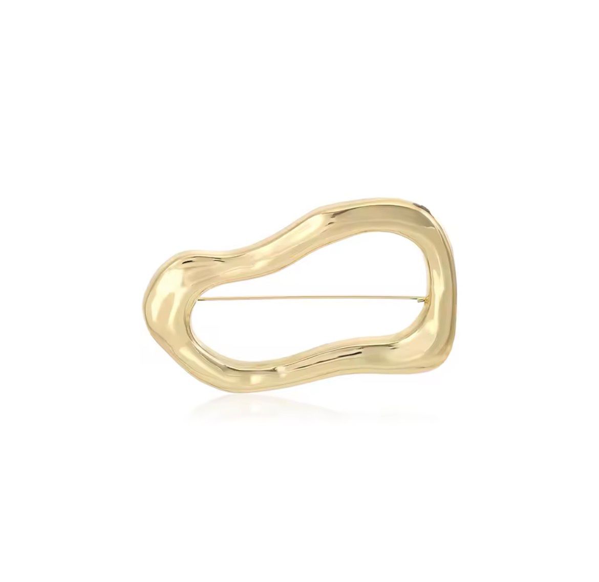 Ruche Skirt Brooch | Gold or Silver