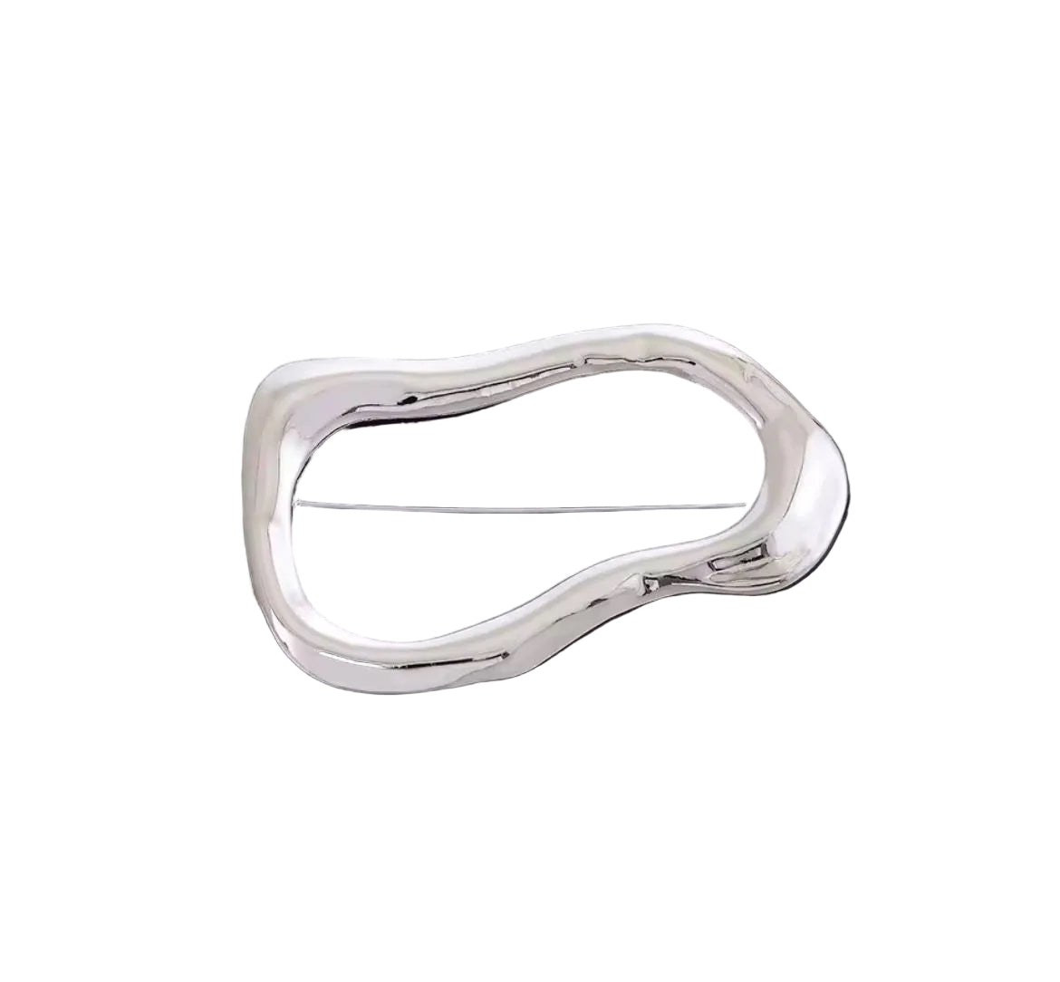 Ruche Skirt Brooch | Gold or Silver